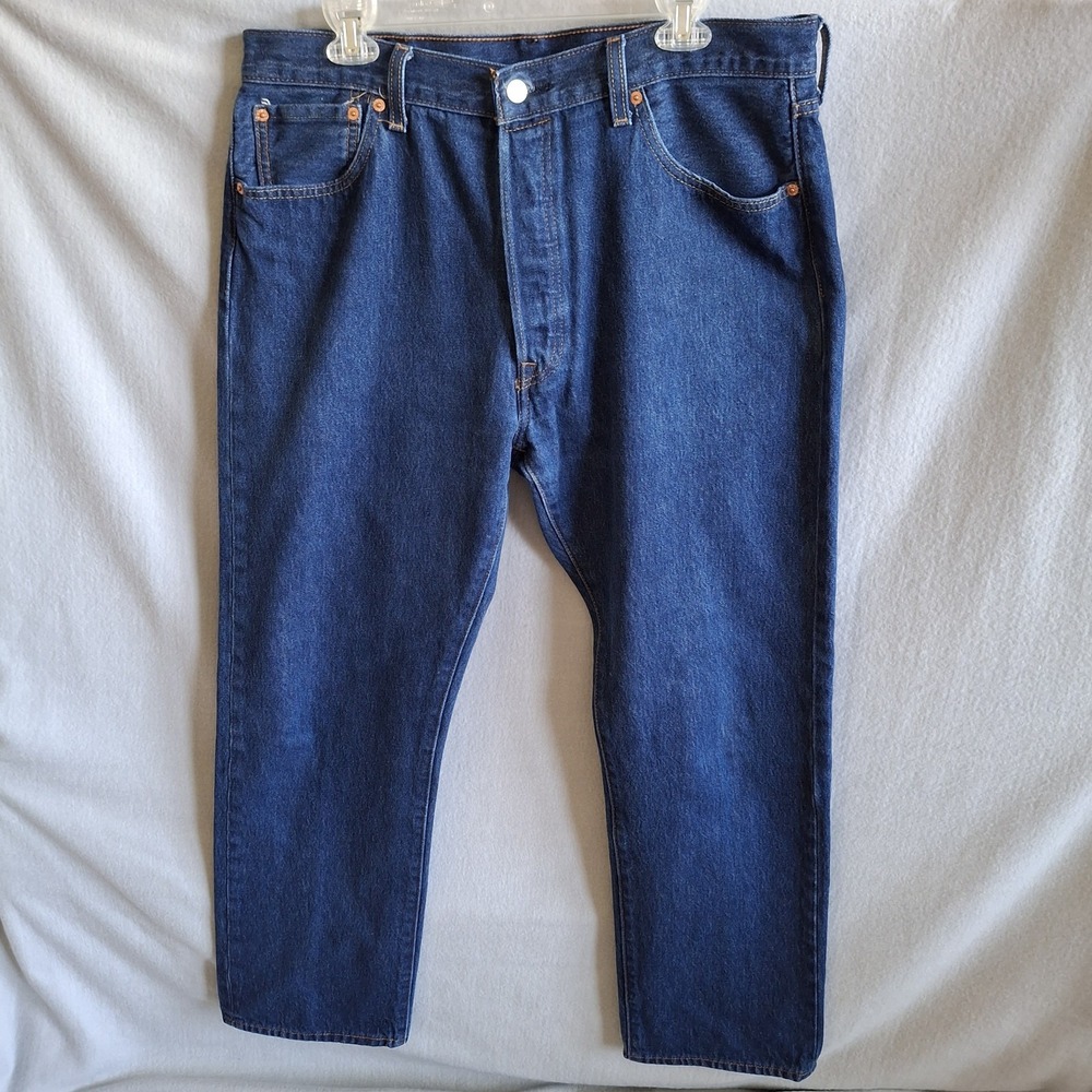 Levis 501 Jeans Mens 38x36 (Fit 36x30) Button Fly Straight Leg Denim Cotton